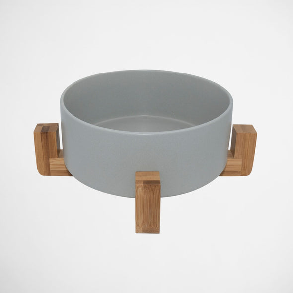 Ceramic Pet Bowl With Stand - Medium